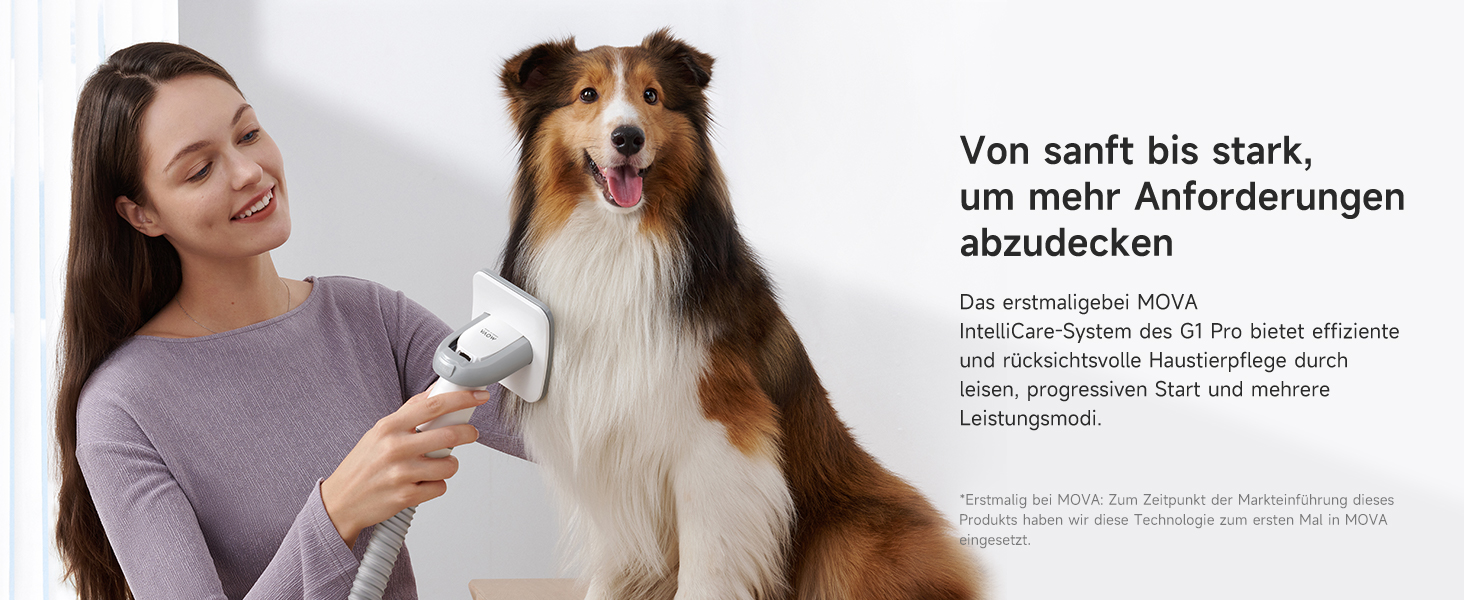 Пылесос для ухода за домашними животными Mova G1 Pro: 7-в-1, 4 уровня мощности, 11kPa, тихая работа