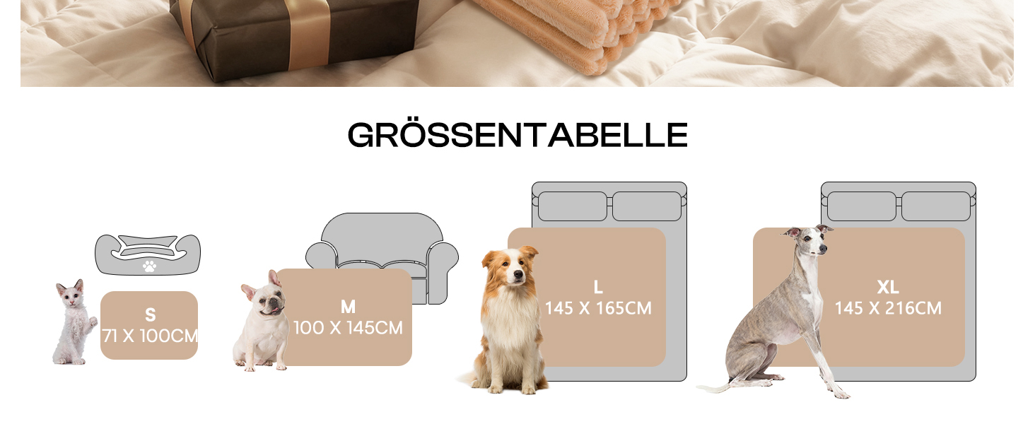 Водонепроникний плед для собак та котів Luciphia, 100x145 см, сірий (M)