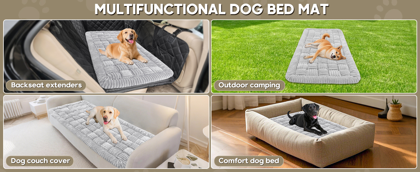 Килимок для собак у машину Loiion, захист заднього сидіння, антиковзаючий, легко миється, 127x62.5 см, сірий