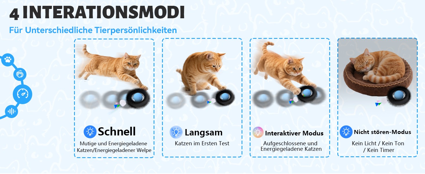 Іграшка для котів GoldenSun: м'ячик з дзижчанням, мишки на килимку, 5-дірковий хованки, блакитний колір