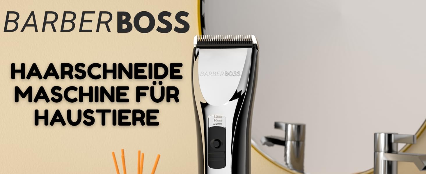 Набір для грумінгу тварин BarberBoss: бездротовий тихий тример для густого та спутанного хутра, акумуляторна шерстьова ножиця, тример для подушечок лап