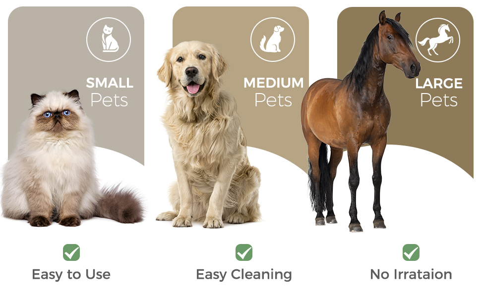 Набір для догляду за тваринами Okiki 3 в 1: щітка для собак і котів, ножиці для обрізання кігтів, гребінець від бліх – для довгої та короткої шерсті, сумісний зі шкірою