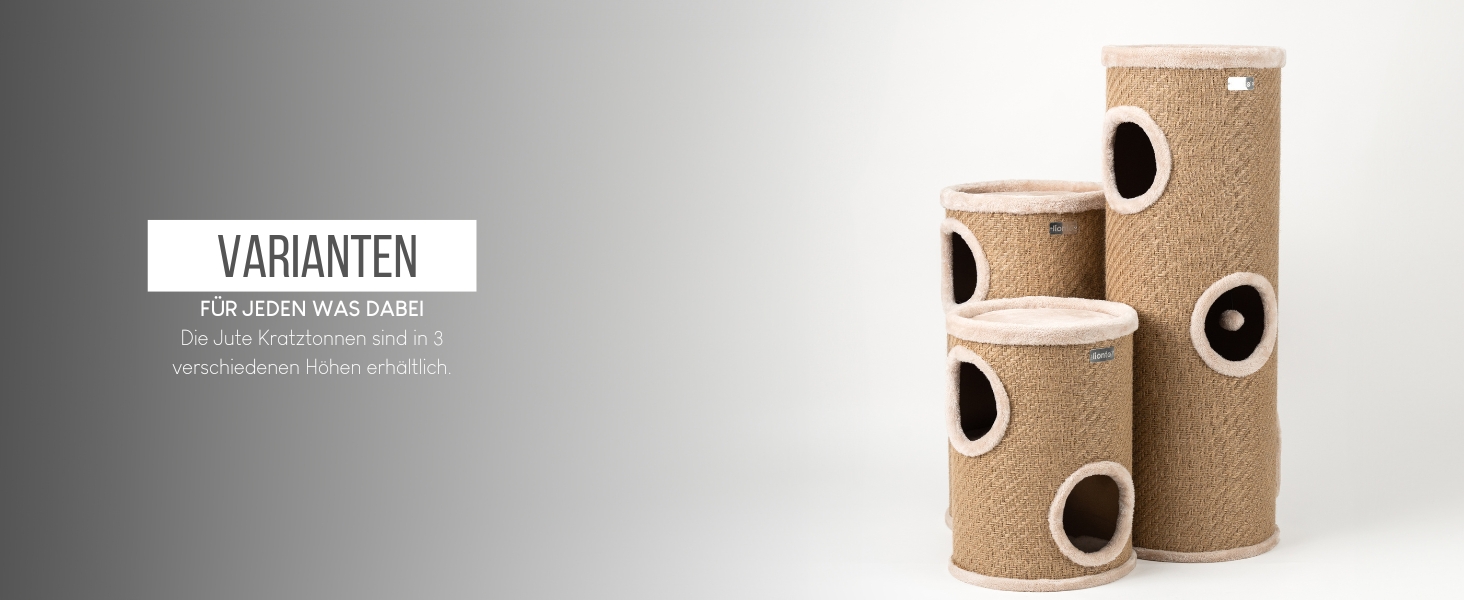 Котячий когтетоп Lionto з сизалю з іграшковим м'ячиком та плюшевим обідком, висота 50 см. Стабільний когтетоп для кошенят та дорослих котів, ідеальний догляд за кігтями та розваги, багато місць для хованнів, діаметр 36 см, висота 50 см (джут, висота 70 см)