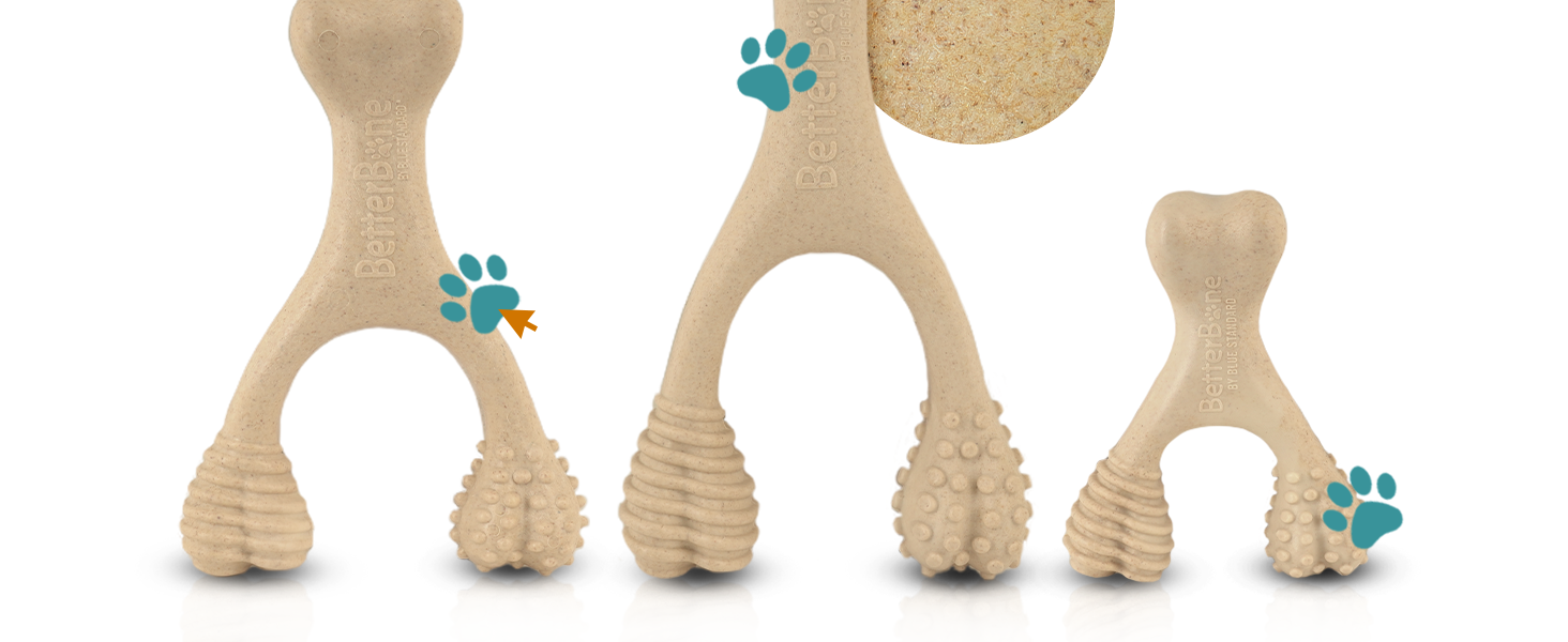 BetterBone – іграшка для собак для жування, велика, надміцна, зі смаком яловичини, безпечна, нейлонова, без ГМО, на основі целюлози, довговічна, не кришиться