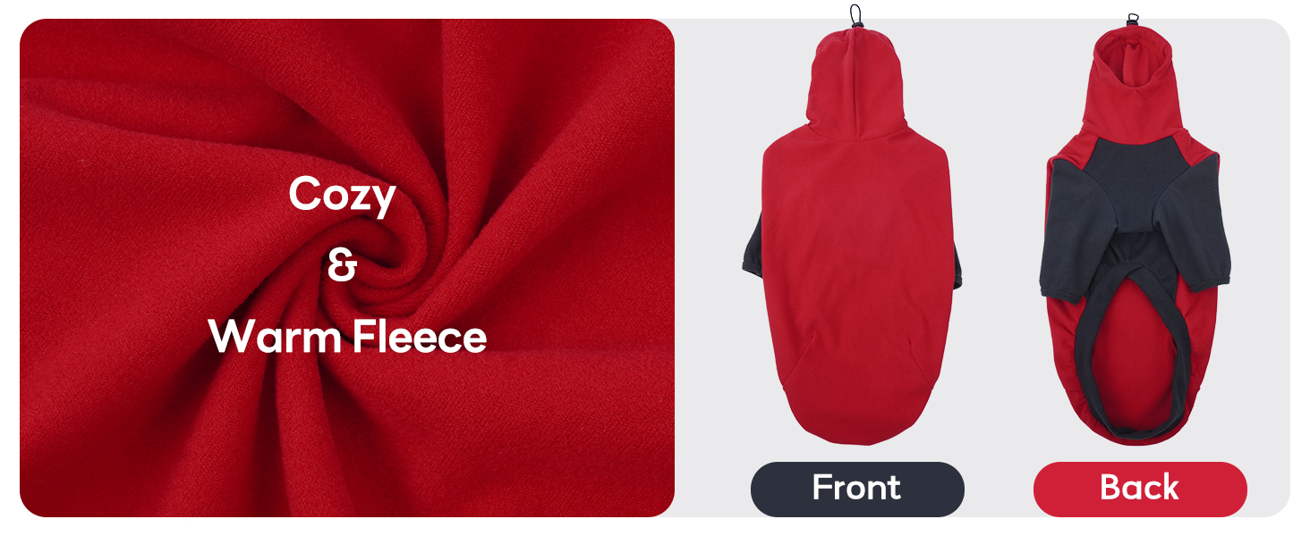Теплий зимовий пуловер для грейхаундів та інших породистих собак, флісова куртка, піжама, жилет, червоний (L)
