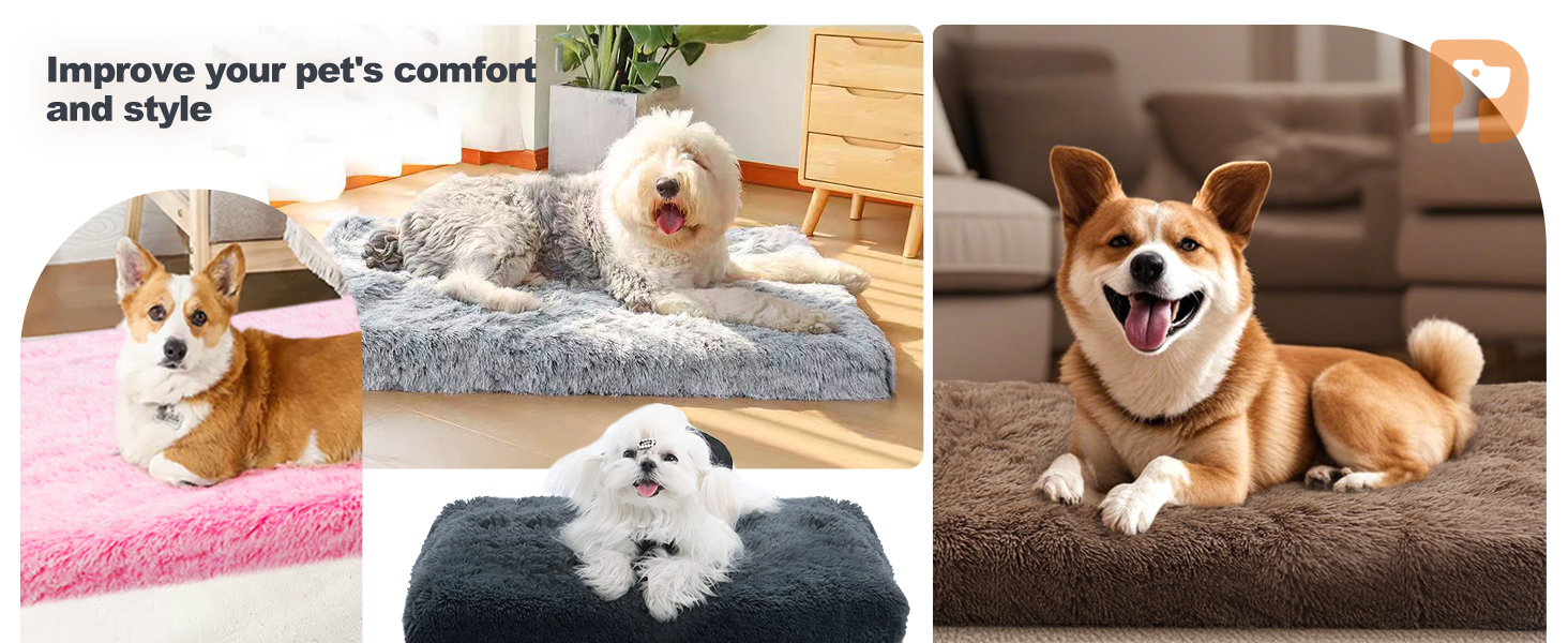 М'яке ліжко для собак, кімнатне, миється, плюшеве, 75x50x8 см, темно-сіре