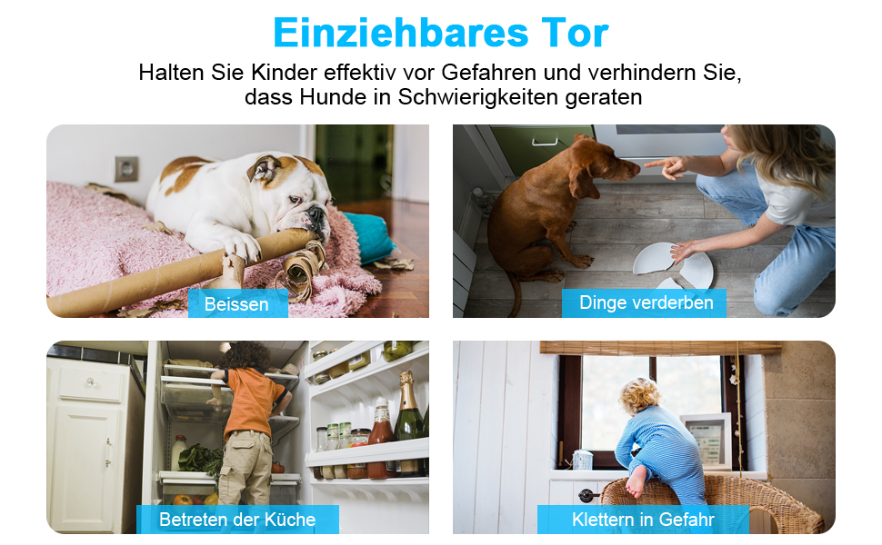 Захист для сходів з замком, розтяжне захисне ворота для дітей та собак, ширина 150 см, висота 83 см, сірий