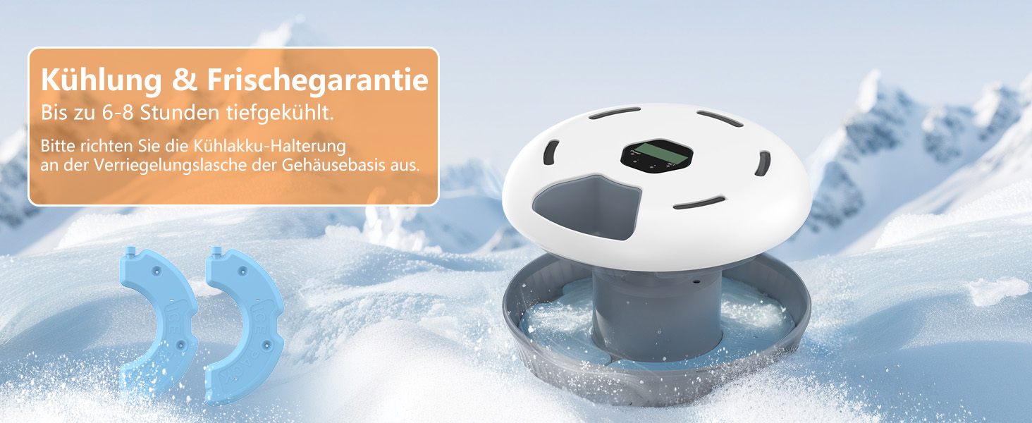 Автомат для годування котів Lafisun, 6 порцій, з охолодженням, програмований таймер, для вологого корму