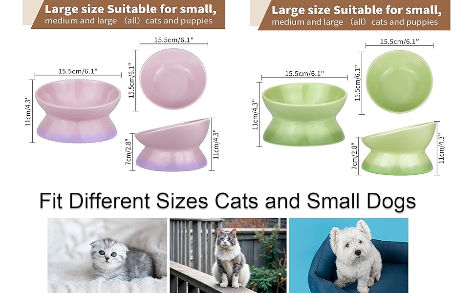 Підвищена годівниця для котів та собак Busnos, керамічна миска для води та їжі, жовта, 15.5x15.5x11 см