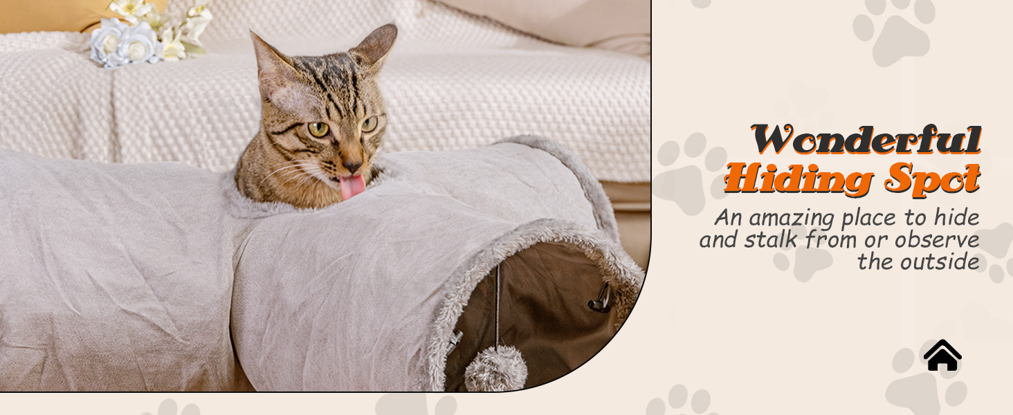 Туннель для котів Nobleza, 3-х ходовий, складаний, з іграшкою-м'ячиком, сірий, 80x30x25 см