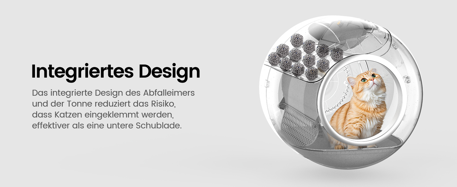 Автоматичний лоток для котів LELO PAWS, 65л, самоочищення, з контролем запаху, керування через APP, електричний, XXL, для кількох котів, білий