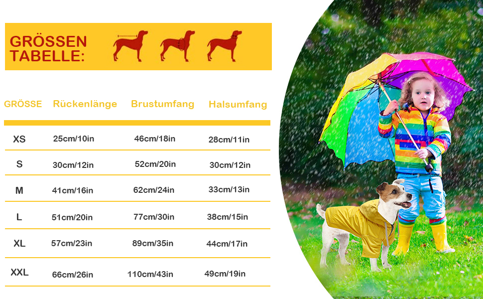 Преміум дощовик для собак Pethiy, водонепроникний дощовик з капюшоном, дощова куртка для собак, жовтий, M