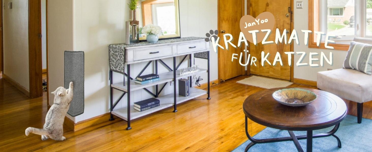 Килимок для котів JanYoo від подряпин, сизаль, 60x25 см (коричневий), 2 шт.