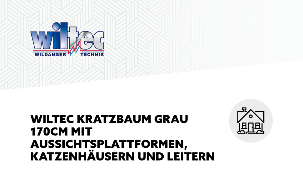 Кігтеточка Wiltec 170см, Сизаль, Платформи, сірий