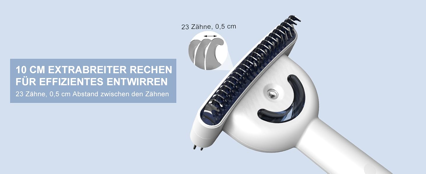 Двостороння щітка для підшерстка та парова щітка для собак та котів з 2 рівнями розпилення, широка розпушувальна щітка для довгошерстих тварин з ковтунами, інструмент для догляду та масажу