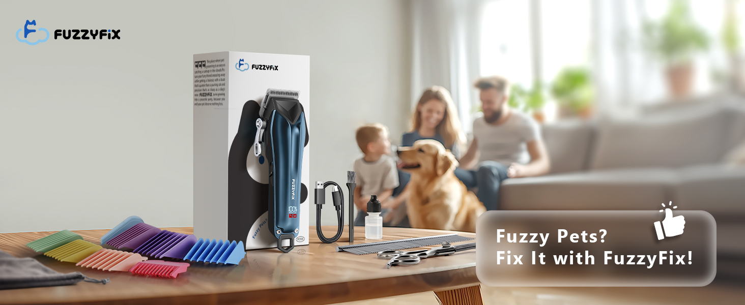 Професійна машинка для стрижки собак Leise, для густого та кучерявого хутра, блакитна