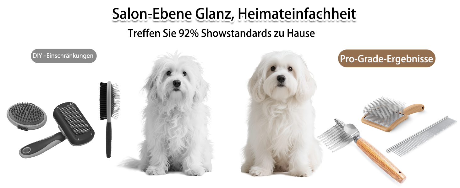 Набір для грумінгу собак та котів YOYUPETA: щітка Slicker, гребінець для розплутування та металева гребінець – для догляду за довгою шерстю, видалення підшерстка та запобігання ковтунам