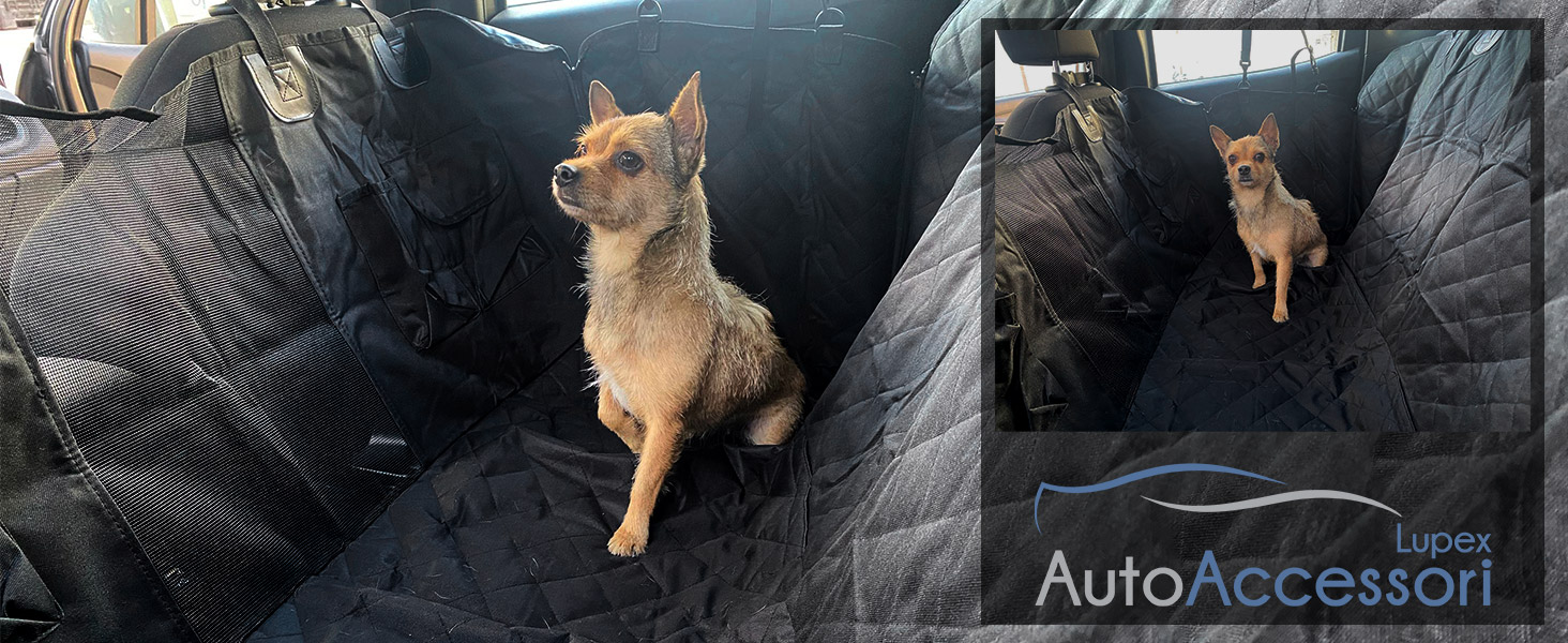 Чохол на сидіння автомобіля для собак Lupex, захист для тварин, Oxford, нековзний, водонепроникний, з кишенями