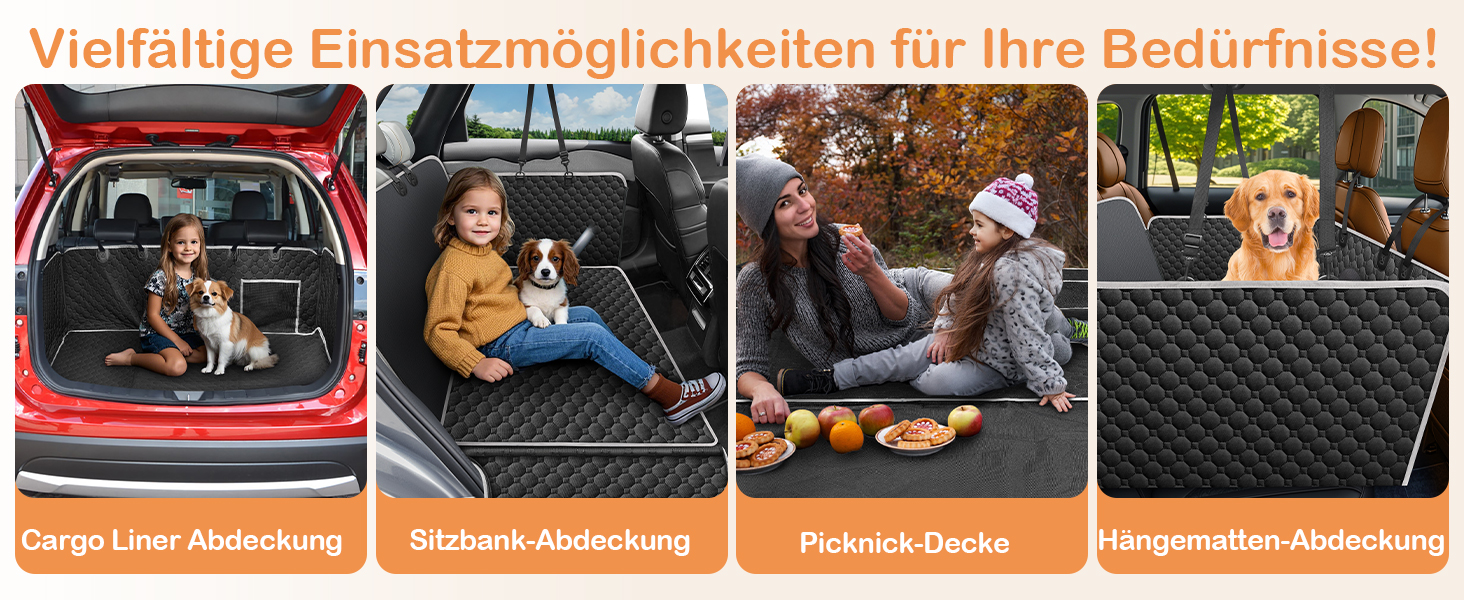 Водонепроникний килимок для собак у машину Taygeer з жорсткою основою, 127x156 см, чорний