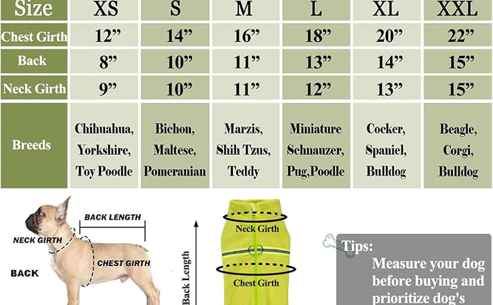 Теплий зимовий пуловер для собак з флісу та світловідбиваючою жилеткою (зелений, XXL)