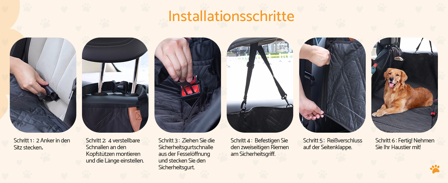 Захист для автосидіння для собак Maxetodo: водовідштовхувальний, антикіготковний, з сумкою та ременями безпеки. Підходить для всіх авто, SUV та вантажівок.