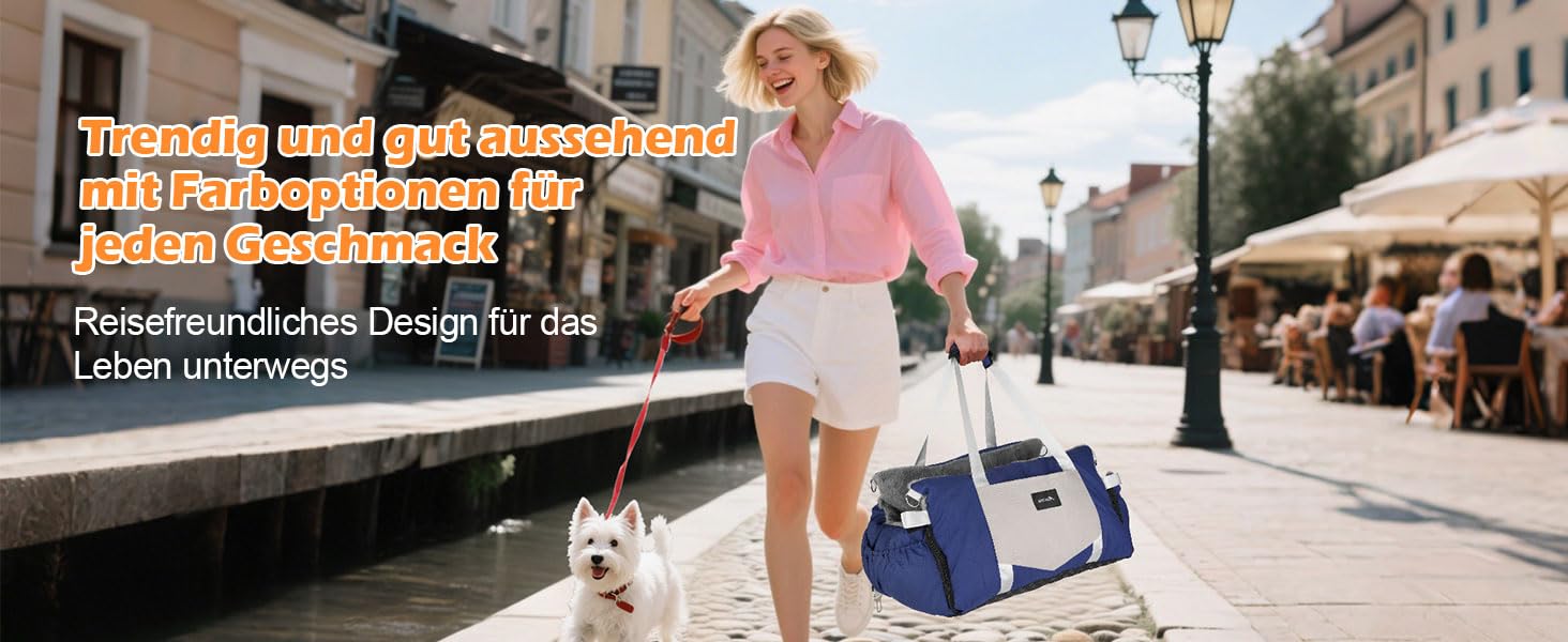 Автомобільний лежак для собак 3-в-1 - переносна ліжко для маленьких собак, з м'яким килимком, для переднього або заднього сидіння, внутрішнє та зовнішнє використання (04-Блакитний)