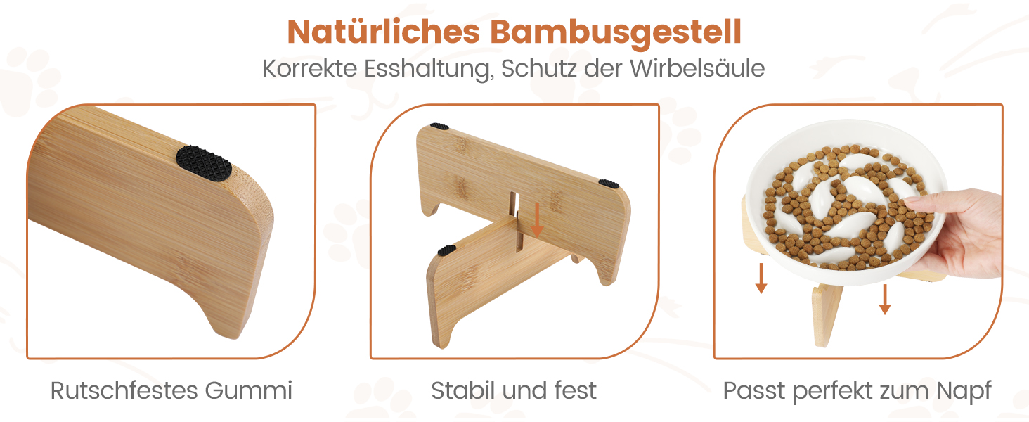 Антислизький годівниця для котів PETTOM з кераміки, повільний годівля, для котів та маленьких собак, білий