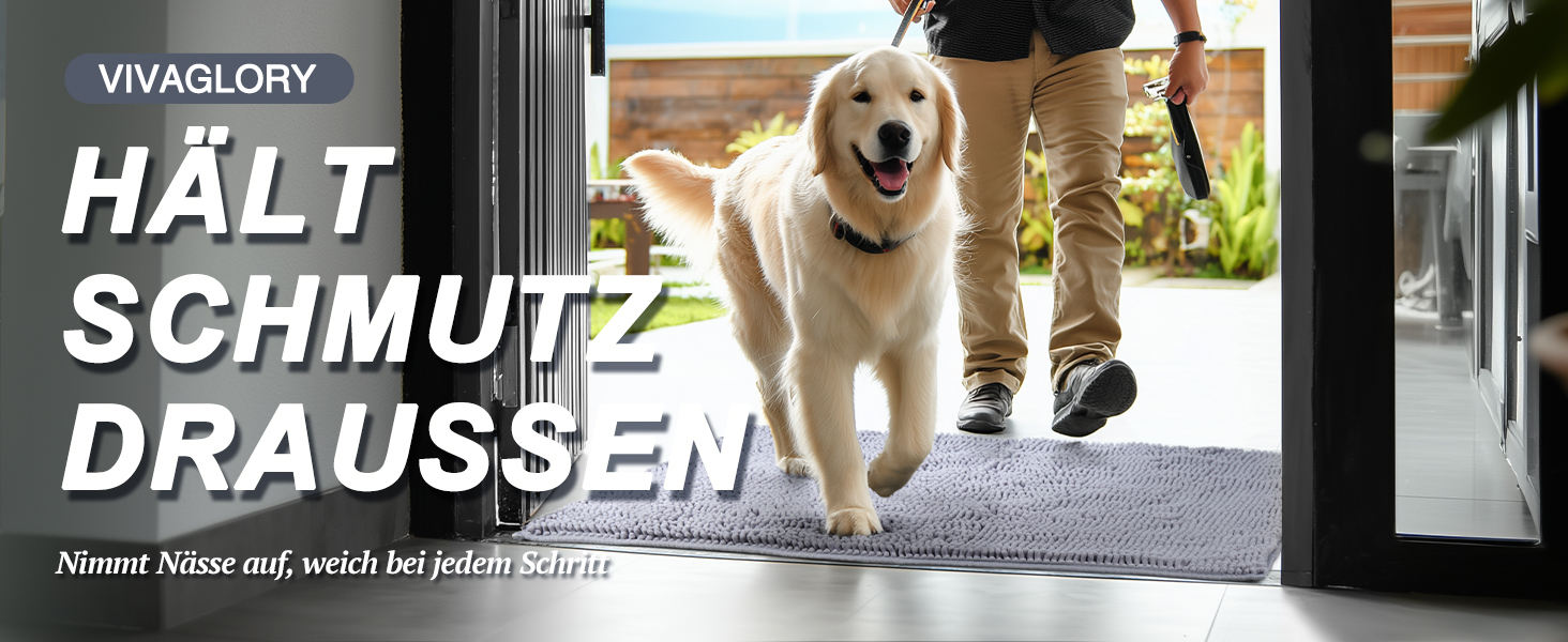 Килимок для собак VIVAGLORY Absorpmax Cleany Mat: поглинаючий, миючий, неслизький, сірий, 80x50 см