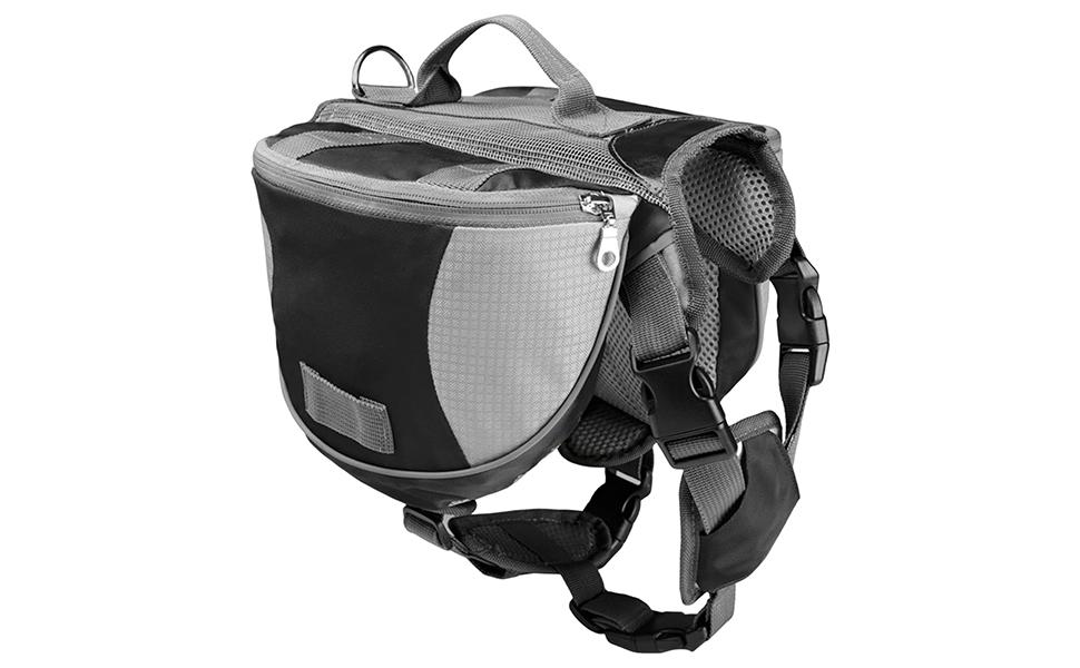 Рюкзак для собак Nankoyal з бічними кишенями, регульоване оснащення, для кемпінгу, подорожей, міста та авто