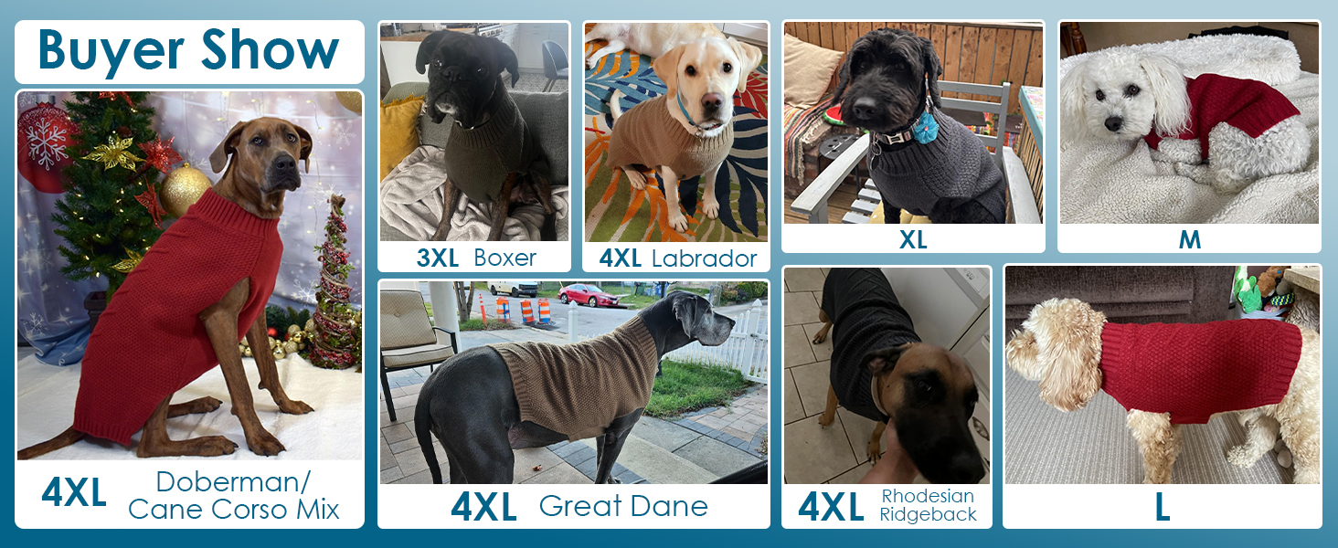 Пуловер для собак, теплий пуловер для великих собак, в'язаний пуловер для собак, флісовий пуловер для собак, для Лабрадора, хакі, 3XL XXXL