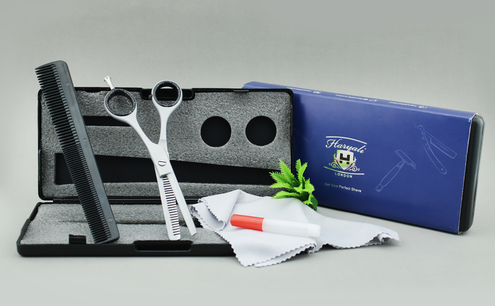 Набір професійних перукарських ножиць Haryali London - 6 дюймів (перукарські та філірувальні ножиці) рожевого кольору для жінок, чоловіків, дітей та домашніх тварин