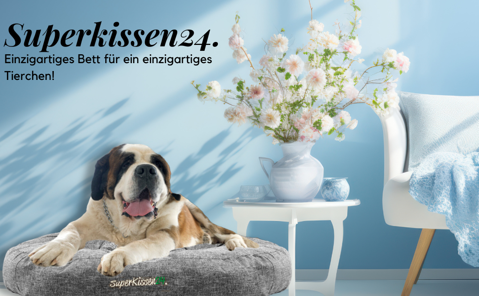 Гіркий лежак для собак середніх порід SuperKissen24 - водонепроникний лежак для котів - лежанка для собак з антикіготного матеріалу - антиалергенний та неслизький - лежанка для собак 60 x 14 см, сірий (XL)