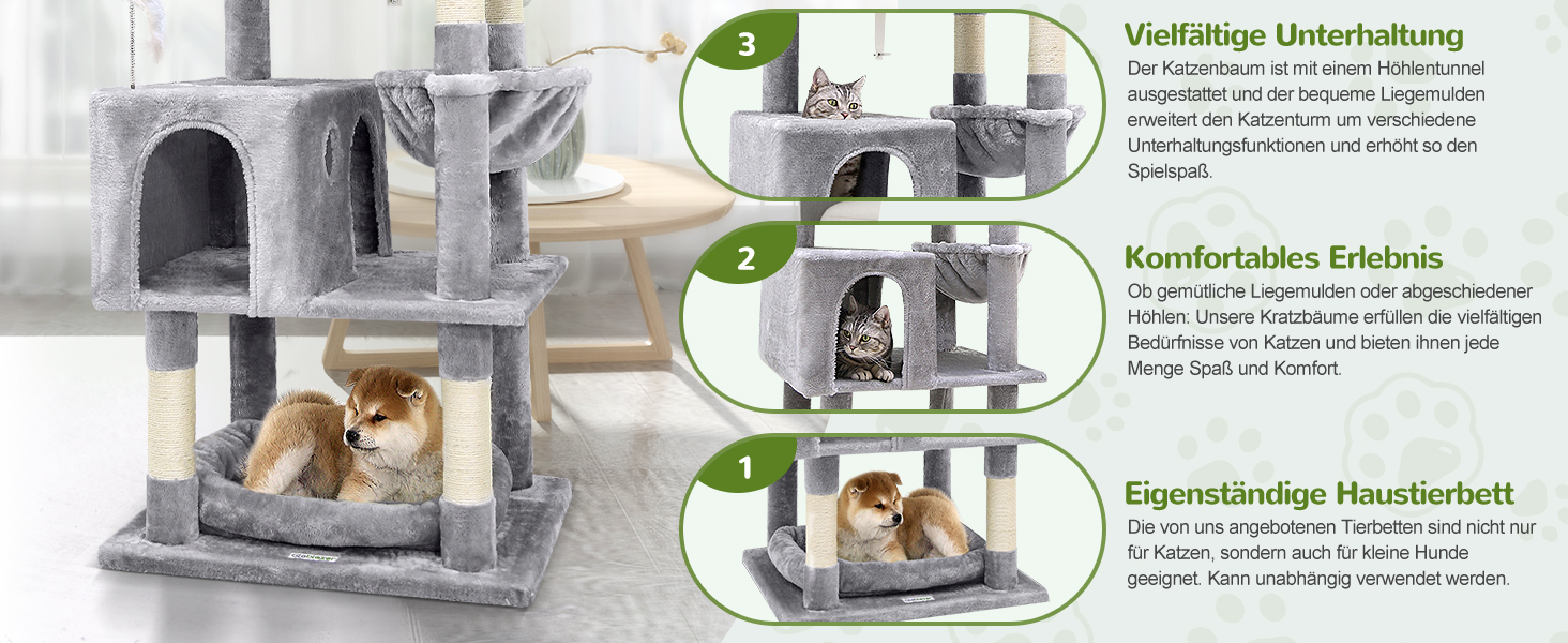 Дряпальня для котів Globlazer XXL, чорно-червона, 183 см, з будиночком, гамаком, платформами, кошиком, для великих порід (Maine Coon, BKH)