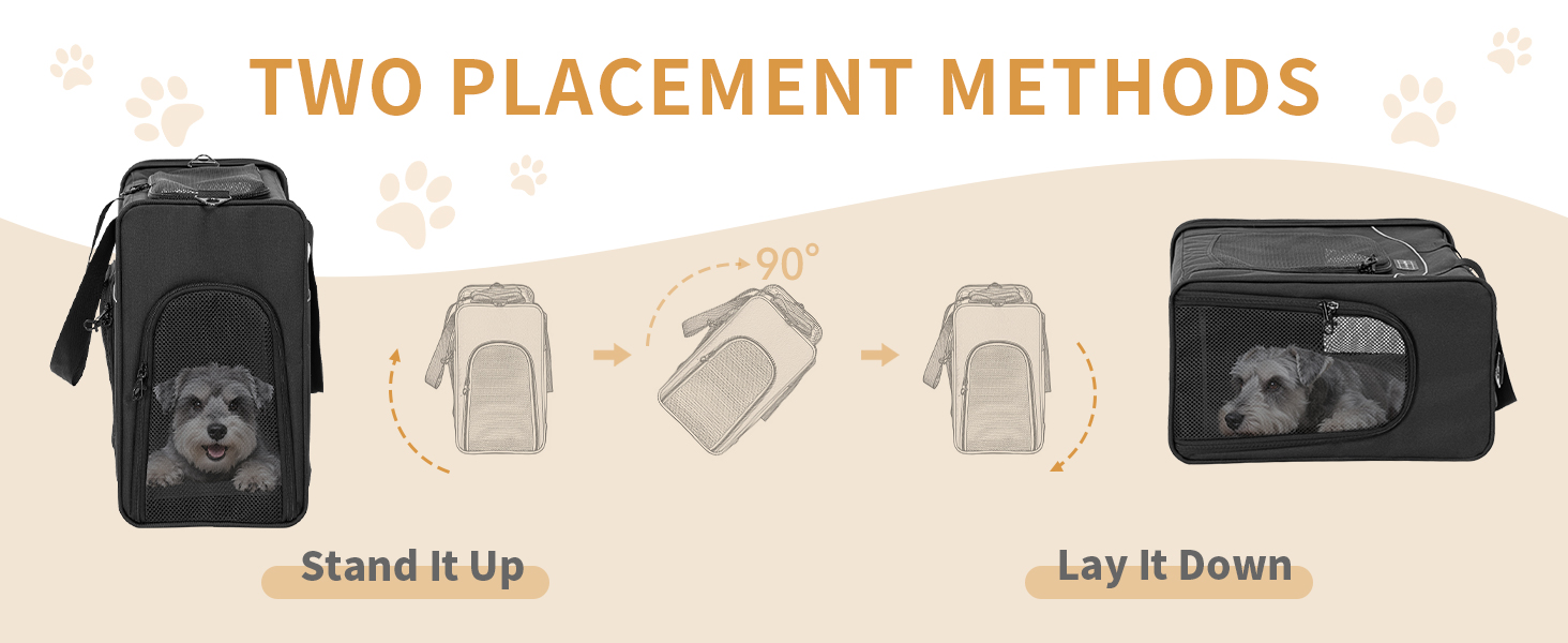 Транспортна сумка для собак та котів Petsfit 55x40x23, авіаперельоти, авто, поїзд | Чорний колір