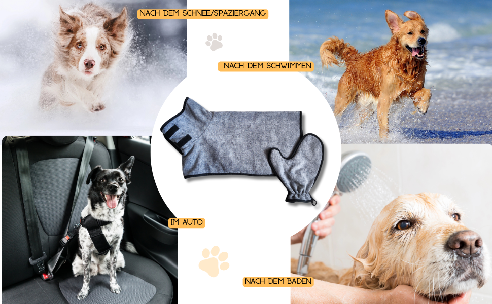 Рушник для собак Luminoza: мікрофібра, швидко сушить, для собак та котів (Сірий)