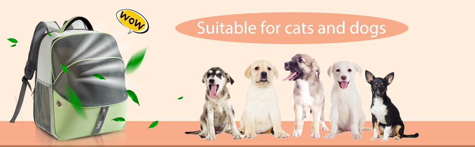 Рюкзак для собак та котів PETCUTE - дихаючий, складний, для маленьких тварин, рожевий