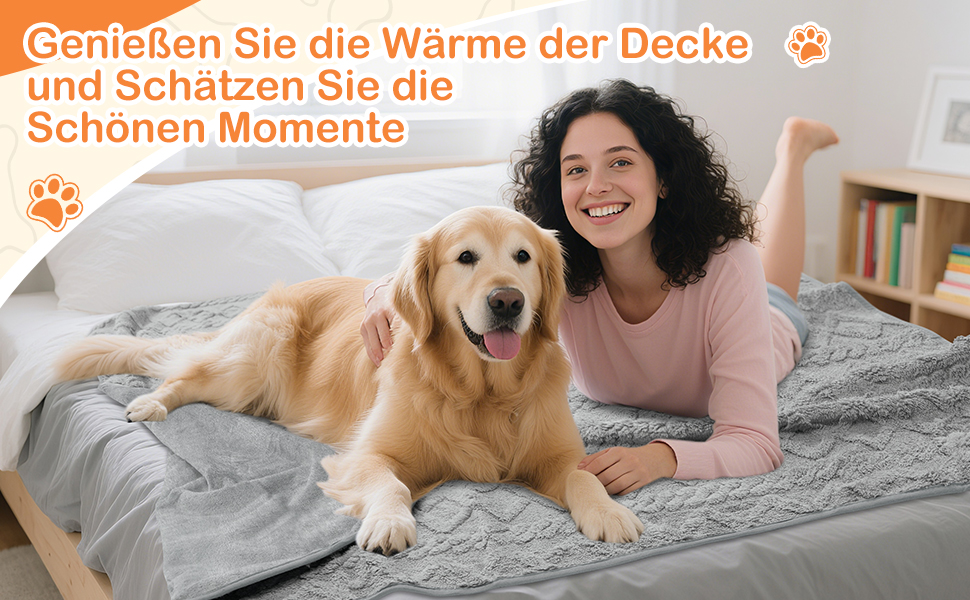 Водонепроникний плед для собак (150x128 см) - м'який та зручний для подорожей та дому