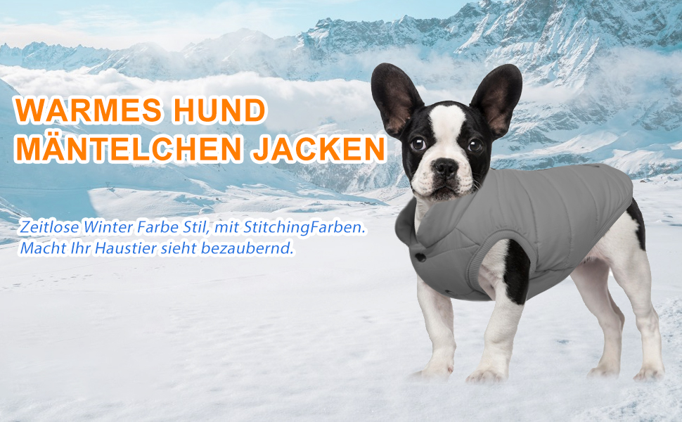 Зимовий одяг для собак Meioro: тепла куртка, жилет з флісу, зручний пуловер для маленьких та середніх собак (Сірий, S)