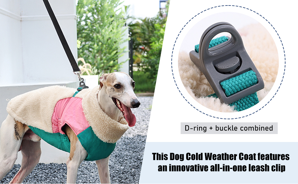 Зимовий теплий одяг для собак, куртка з флісовою підкладкою, вітронепроникна, з отвором для шлейки (Блакитний, S)