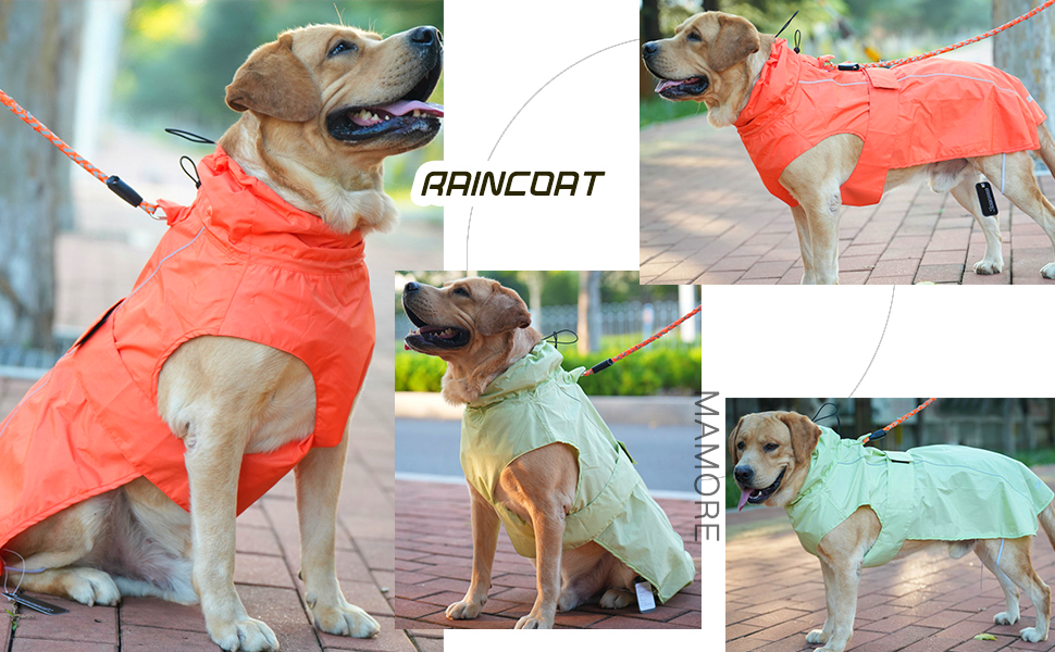 Водонепроникний дощовик для собак, дихаючий, з отвором для повідка, відбиваючий, для маленьких, середніх та великих собак (жовтий та білий, розмір XXXL)