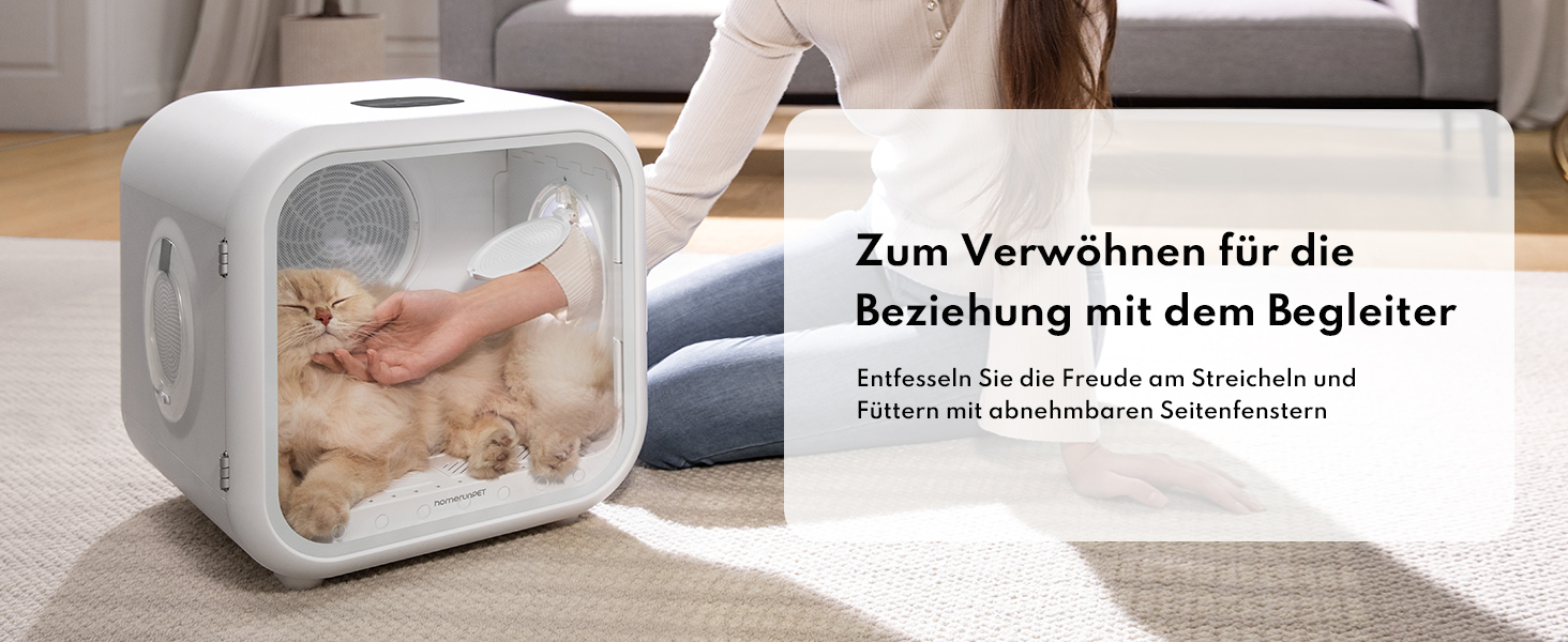 Haustiertrockner HomeRunPet Drybo Plus: Безшумний, автоматичний фен для собак та котів (50л, білий)