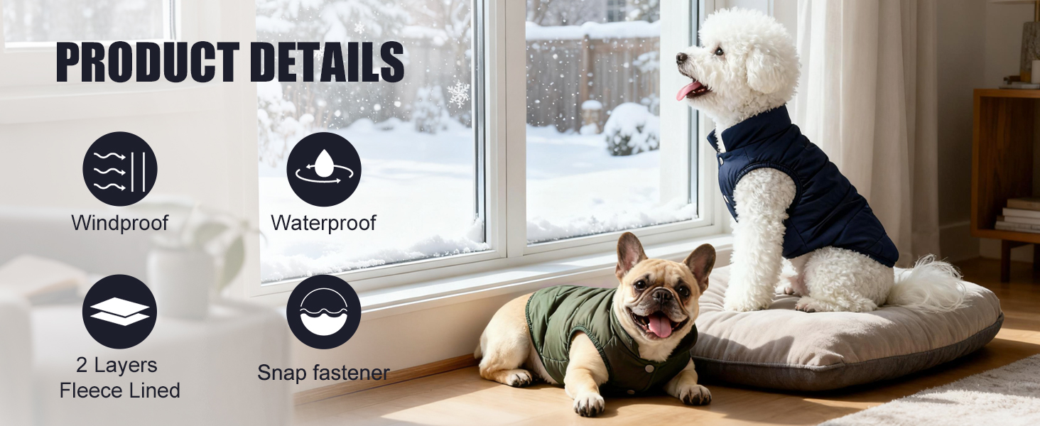 Теплий зимовий пуховик для собак великих порід, водонепроникний, м'який, для холодної погоди, зелений, XXL