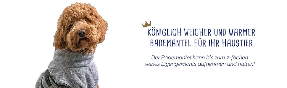 Рушник для собак Royal Dry L - мікрофібра, 60-68 см, для середніх порід, швидковисихаючий, з клямками, сірий