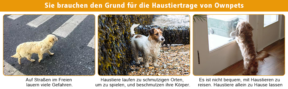 Сумка-переноска для собак Ownpets, сіра, до 6 кг, з регульованим ременем та кишенями, 42x25x14 см