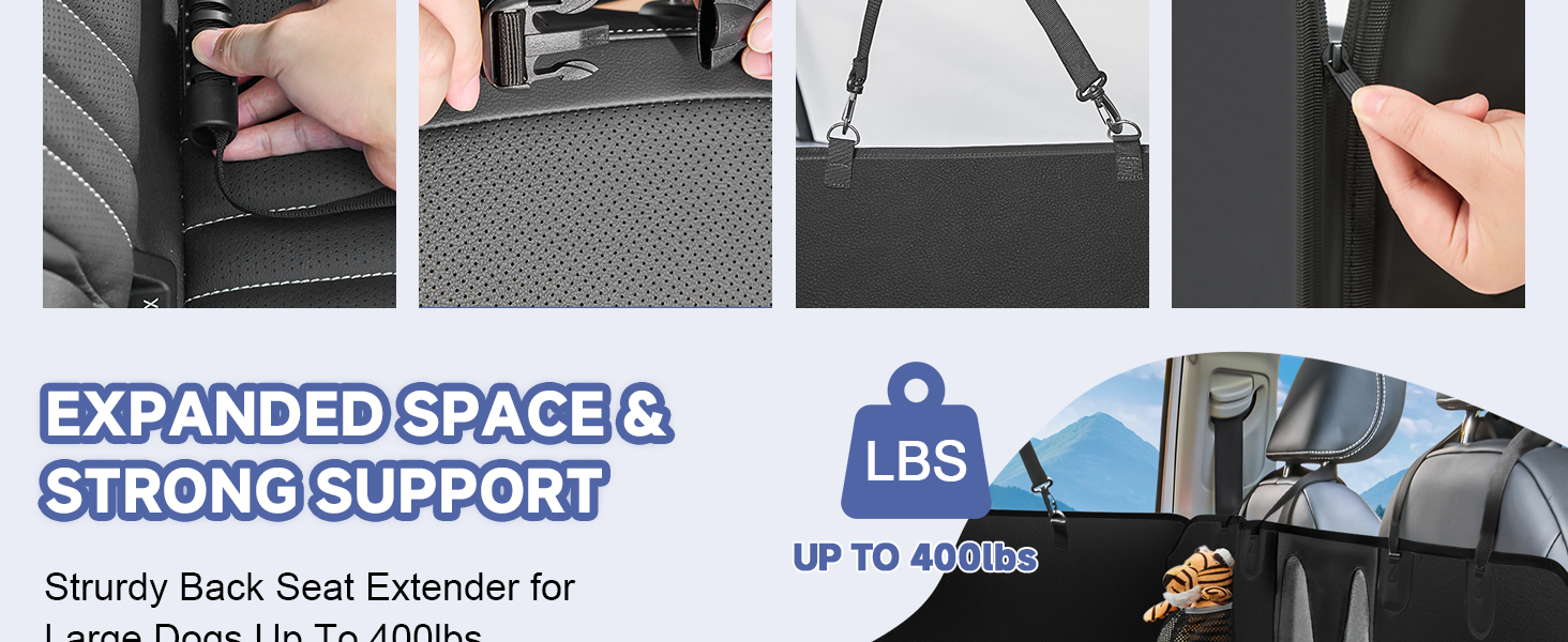 Захисний чохол на сидіння для собак Dorifine з PU-шкіри для заднього сидіння автомобіля. Підходить для собак вагою до 180 кг, 100% водонепроникний, стійкий до подряпин та ковзання. Розмір M (132 x 63 см).