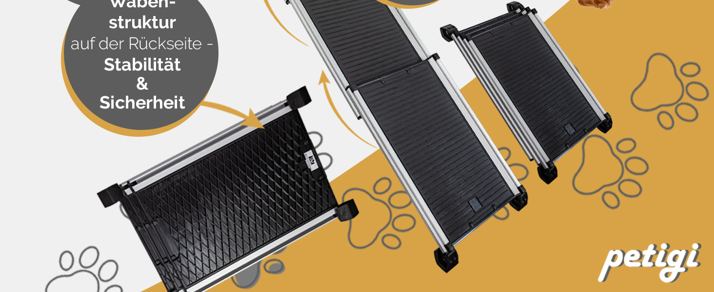 Рампа для собак у автомобіль Teleskop, висувна, алюміній, до 90 кг, неслизька