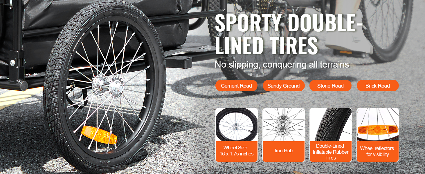 Веловідсік VEVOR, вантажопідйомність 88/100/72,6 кг, складаний, компактний, універсальна з'єднувальна муфта