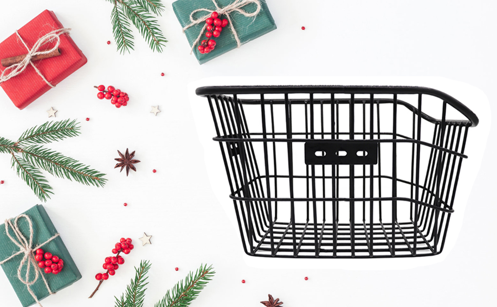 Задній велосипедний кошик з металу, великий, з водонепроникним покриттям та сіткою для багажу. Підходить для собак, покупок, пікніків, шкільних речей. M2