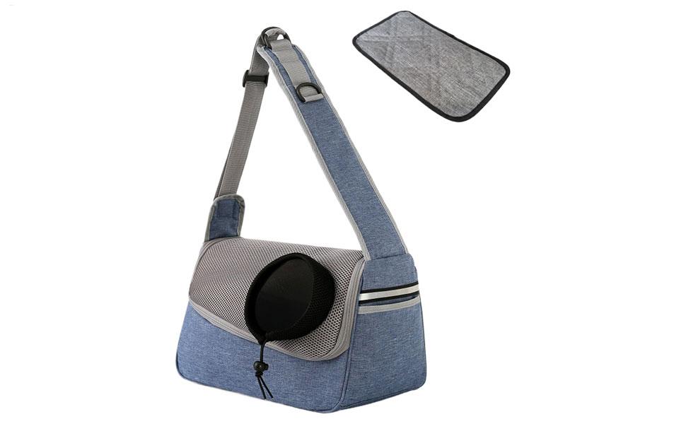 Сумка-переноска для собак та котів | Дихаюча сумка-переноска для тварин, регульована, з кишенею, рожева