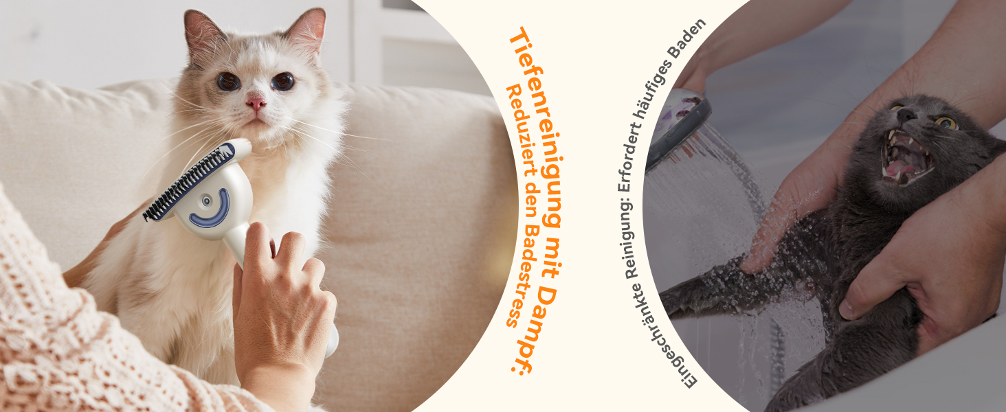 Щітка для вичісування підшерстка собак та котів FEELNEEDY, 4 в 1, для довгошерстих порід, 23+35 зубців, двосторонній спрей, 2 щітки з кожної сторони